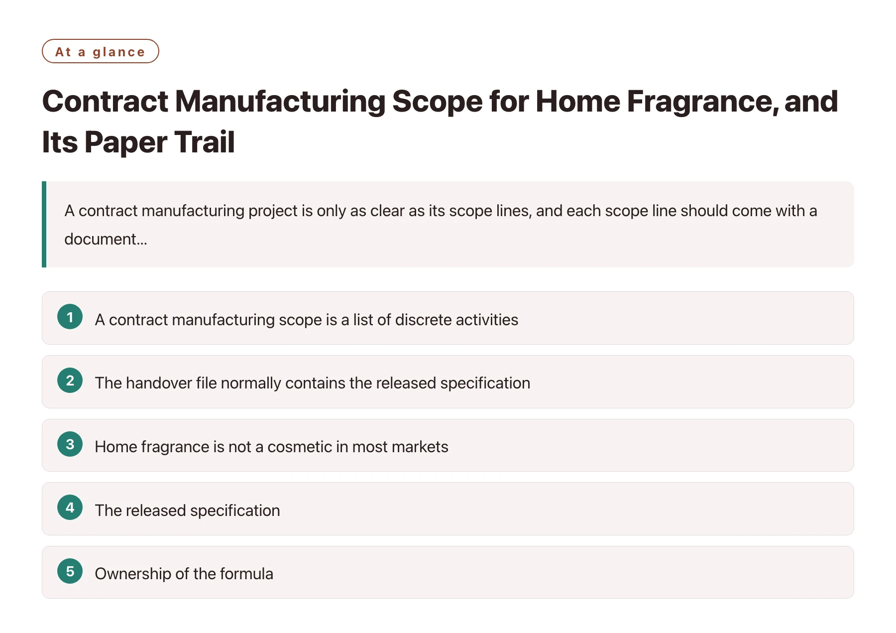 Contract Manufacturing Scope for Home Fragrance, and Its Paper Trail——全文要点速览